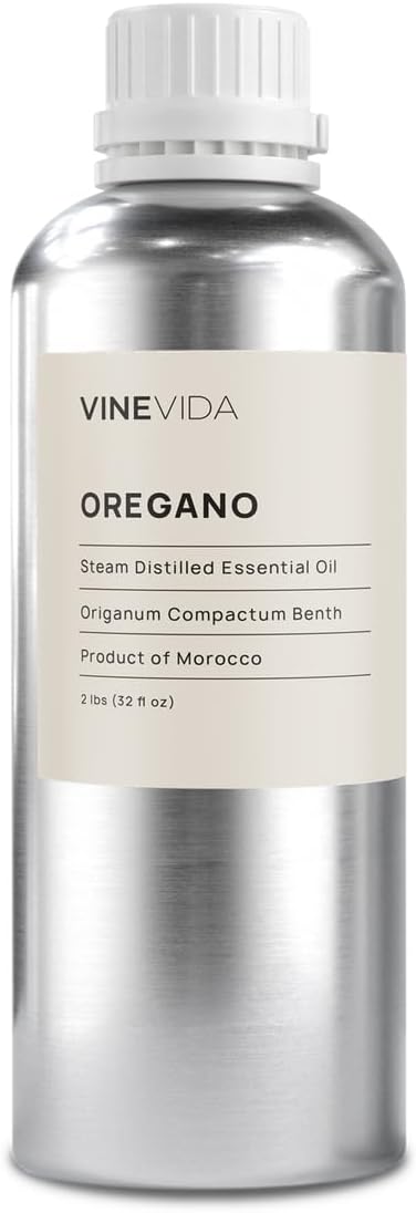 VINEVIDA Oregano Essential Oil - 32 oz - Undiluted - DIY Candle Scents - Bulk for Soap Making & Skin Safe