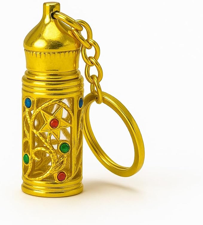 Anointing Oil Bottles 5ml- Refilable Anointing Oil Bottle Keychain - Travel Size Container with Applicator