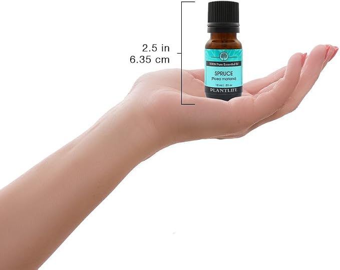 Plantlife Spruce Aromatherapy Essential Oil - Straight from The Plant 100% Pure Therapeutic Grade - No Additives or Filters - 10 ml