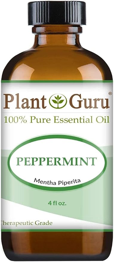 Peppermint Essential Oil 4 oz 100% Pure Undiluted Therapeutic Grade Extract of Mentha Piperita, Great for Aromatherapy Diffuser, Skin Body and Hair