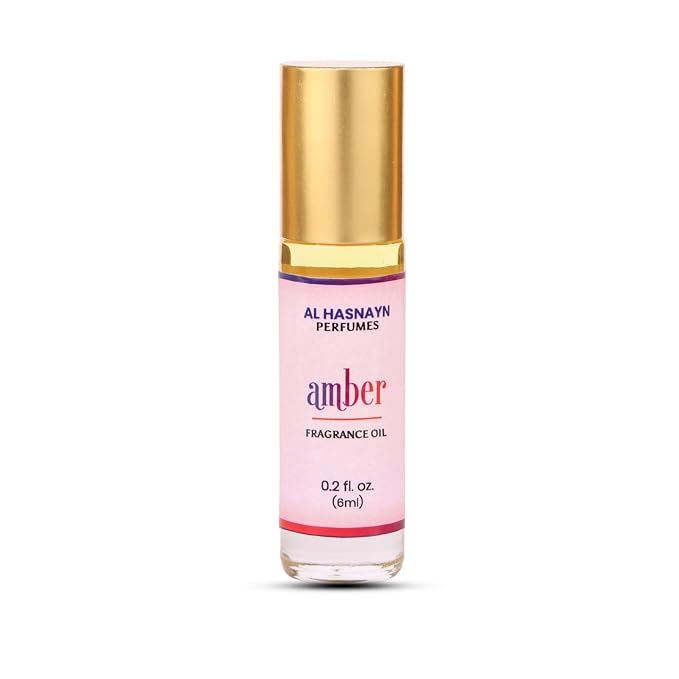 Amber Perfume Oil Roll-On - Alcohol Free Perfumes for Men and Women by AL HASNAYN 6ML 0.20fl oz