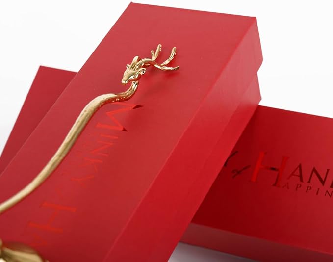 Deer Candle Snuffer Brass, Wick Flame Extinguisher, Accessory for Candle Lovers (Gold)