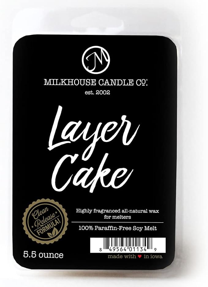 Milkhouse Candle Company Layer Cake Soy Wax Melts - Vanilla Bean Cake | Buttercream Frosting | Sugarcane Scented - 5.5 oz, Hand-Poured, Made in the USA