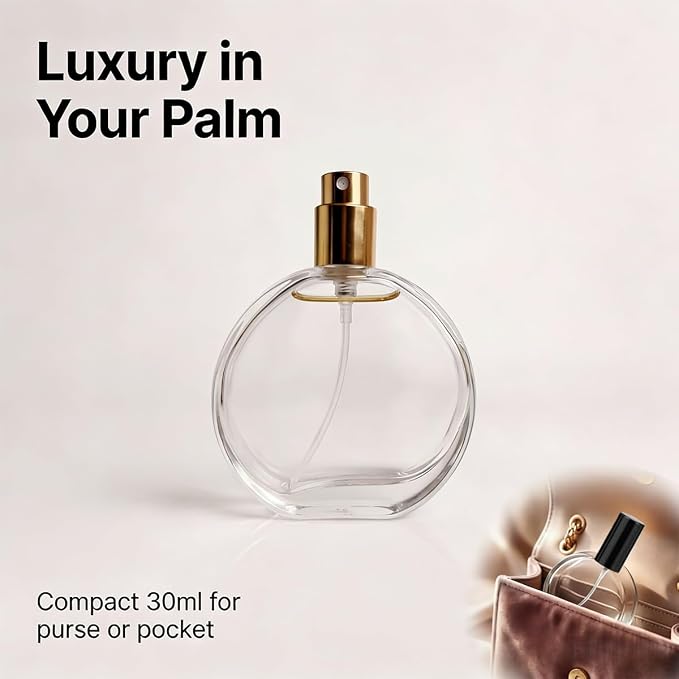 3 Pcs Perfume Bottle Atomizers,1 oz Refillable Fine Mist Spray Empty Fragrance Bottles Portable Travel Perfume Dispenser Containers for Essential Oil Perfume (30ml)
