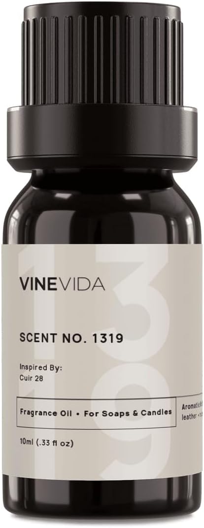 VINEVIDA Scent NO. 1319 Fragrance Oil - 10mL - Inspired by: Cuir 28 Fragrance Oil for Candle Making - Made in USA Candle Scents Scents for Soap Making