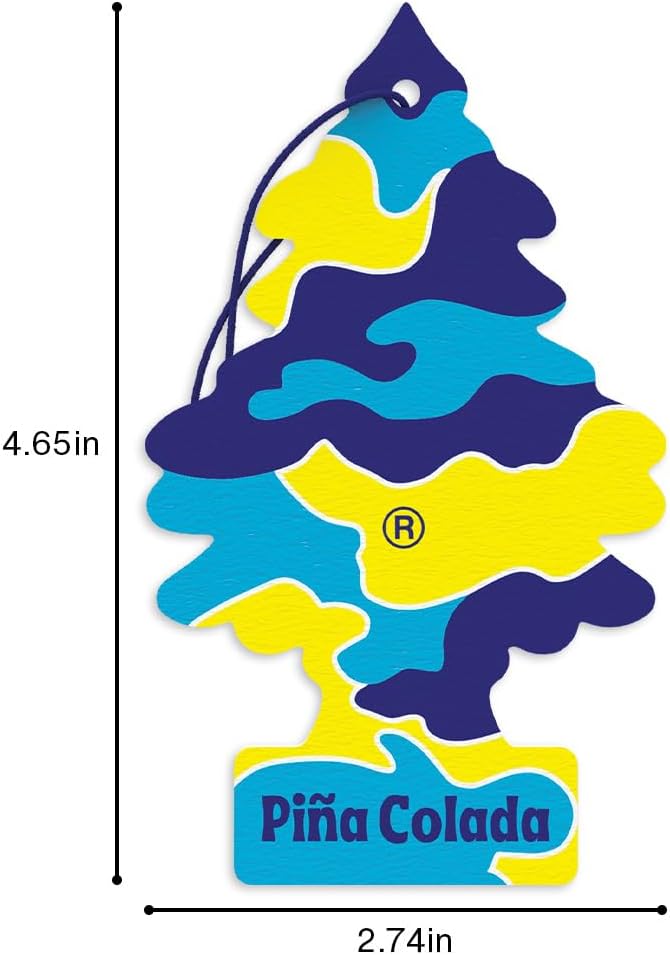 LITTLE TREES Car Air Freshener | Hanging Tree Provides Long Lasting Scent for Auto and Home | 24 Air Fresheners |Piña Colada