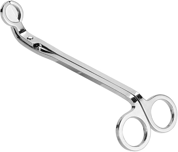 Candle Wick Trimmer,4 Colors Plating Design Heart Stainless Steel Wick Cutter Scissors Tool for Candle Making Supplies Accessories Remove (Silver)