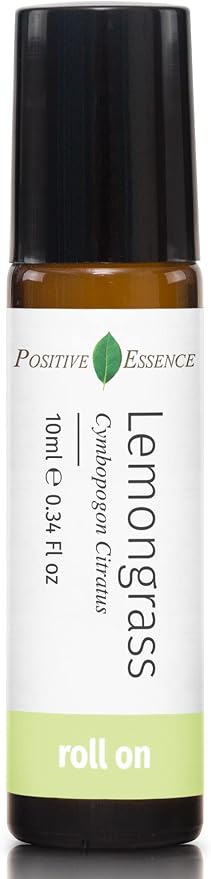 Lemongrass Essential Oil Roll-On – Natural Aromatherapy Oil, Pre-Diluted with Jojoba for Skin Application, Travel Size Roller with Leak-Proof Metal Ball (10 mL)