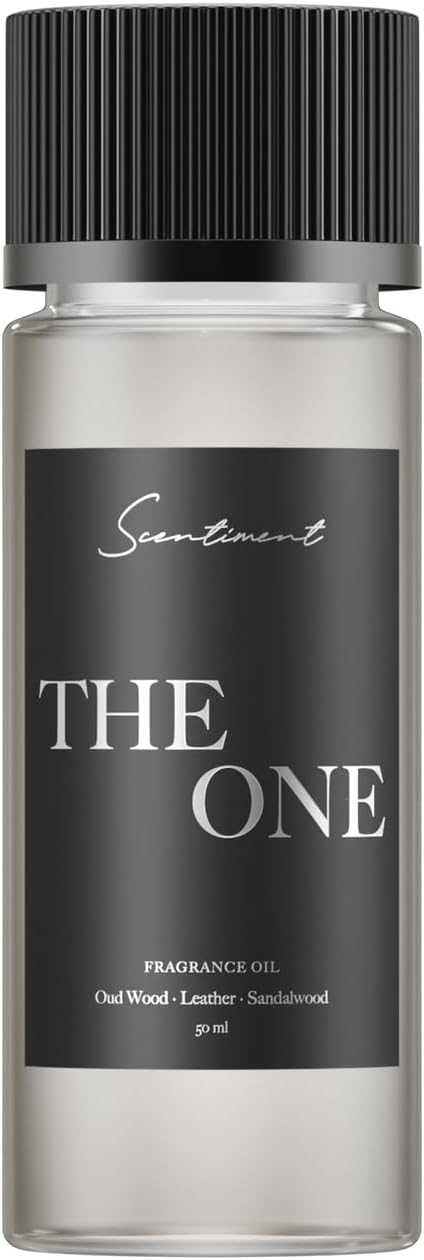 Scentiment The One Diffuser Oil - Premium Hotel Scent with Notes of Cardamom, Leather, Lemon with Cinnamon & Sandalwood Home Scent, Hotel Fragrance Oil Diffuser Refill - 1.69 fl oz (50 mL)