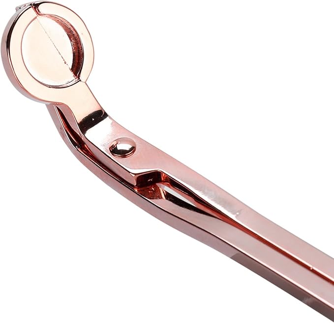 1Pcs Rose Gold Candle Wick Trimmer Scissors, Stainless Steel Candle Heart Clip Cutter Tool for Candle Care, Safe and Rustproof Candle Accessory for Home Decor