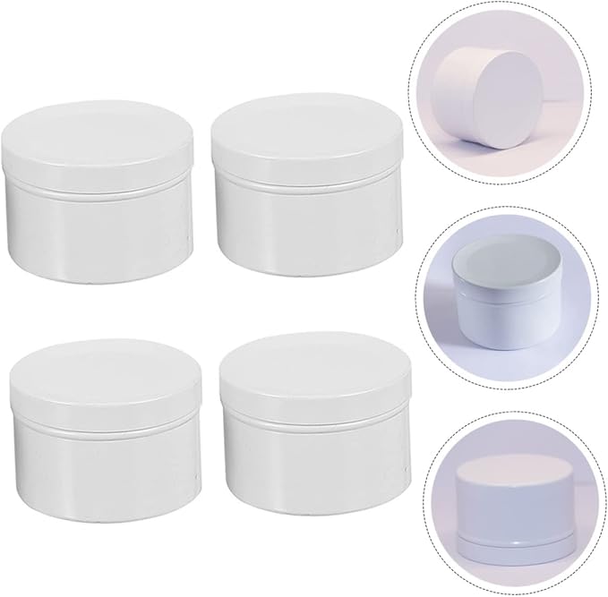 CORHAD 4pcs Aluminum Alloy Candle Jars Scented Candle Containers for Aromatherapy Portable Storage for and Other Items
