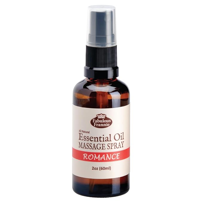 Fabulous Frannie Romance Massage Spray Pure Essential Oils Amyris, Ylang Ylang and Grapefruitand All Natural Carrier Oils 2oz