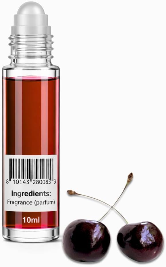 Aroma Depot Black Cherry Roll On Perfume Oil 10ml – Alcohol Free Fragrance Body Oil – Skin Safe, Phthalate Free, Travel Size 0.33 Fl Oz