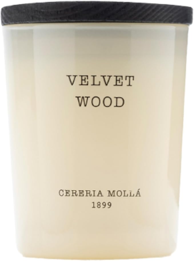 Cereria Molla Scented Candle Travel Size 2.4 oz - Luxury Home Fragrances - Handmade EU (Velvet Wood)