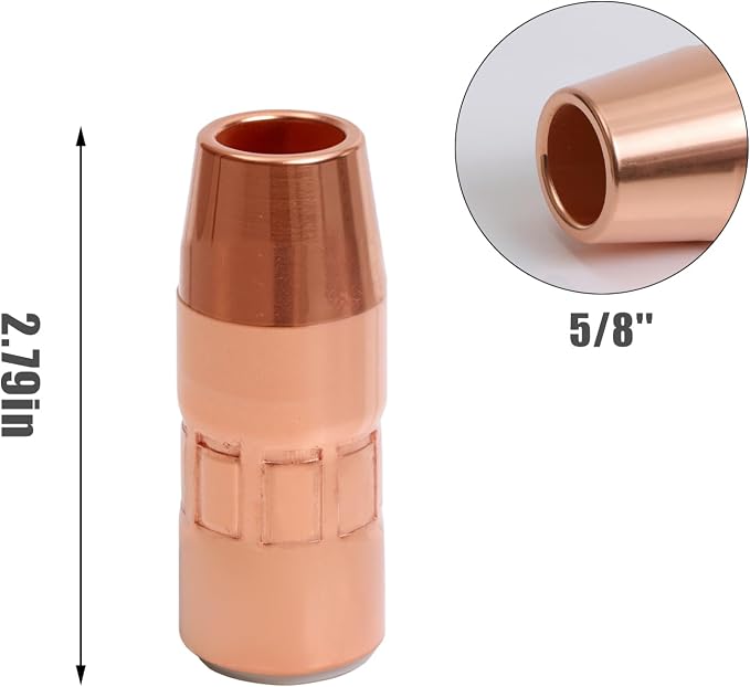 5Pcs N-A5800C AccuLock S Nozzle Large 5/8" Orifice Flush Tip | Fit D-MA250 Diffuser, for Bernard (Miller) AccuLock S MIG Welding Consumables