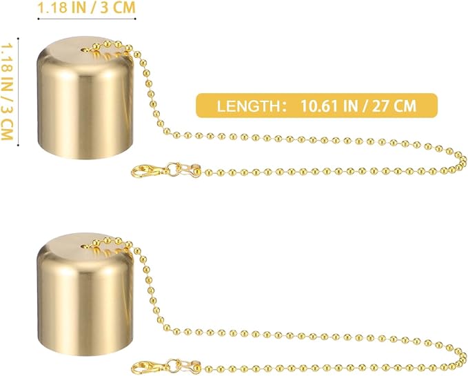 Zerodeko 2Pcs Brass Candle Extinguishers Snuffer Caps for Scented Tea Light Jar Candles Safe Flame Extinguisher Tool with Lampshade Design 10.62In Length