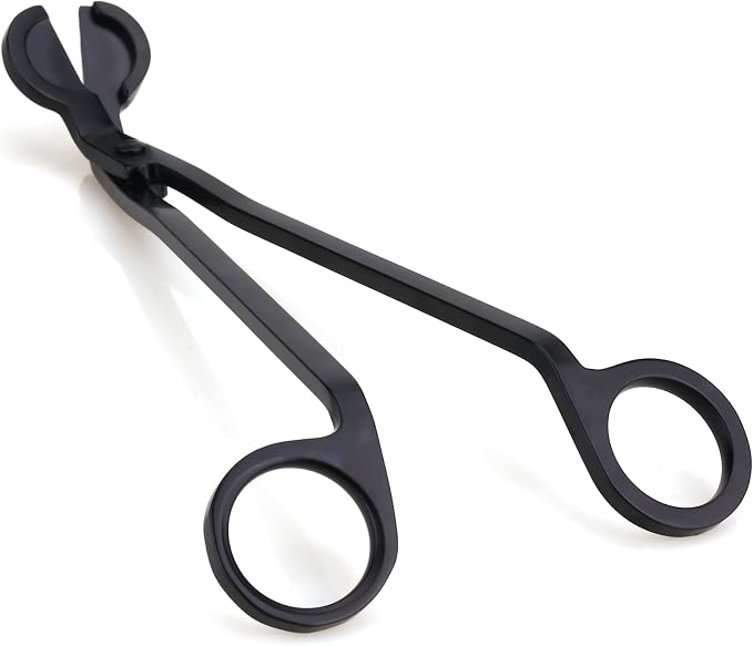 2pcs Candle Wick Trimmer, Polished Wicker Scissors, go deep into The Candle to Cut Spent Chips, Allow The Cleaner to Burn and Prevent Smoke buildup (Black)