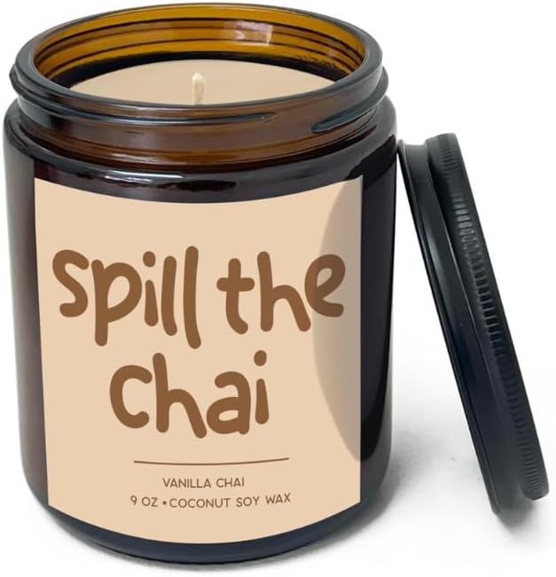 Simply Soson 9oz Fall Harvest Scented Candle, Fall Candles, Chai Scent, Gifts for Women, Men, Aromatherapy Candles, Perfect Home Decor, Ideal for Decoration, Thanksgiving Gifts Autumn, Home Decor