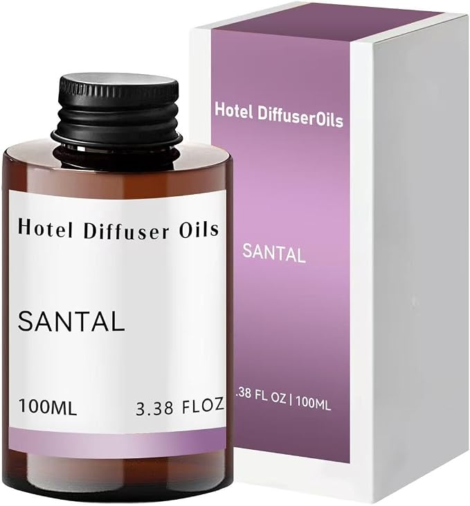 Santal Aroma Oil Refill for Diffusers - Iris, Amber, Sandalwood 100ml | sandalwood diffuser oil, hotel scent aroma, iris amber fragrance, waterless diffuser refill, luxury home scent
