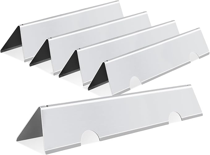 Upgraded 7636 Flavorizer Bars Replacement for Weber Spirit 300 & Spirit II 300 Series, Heavy Duty Stainless Steel, 15.3 Inch 5-Pack, Fit Weber Grill Parts 67046 69797 68843