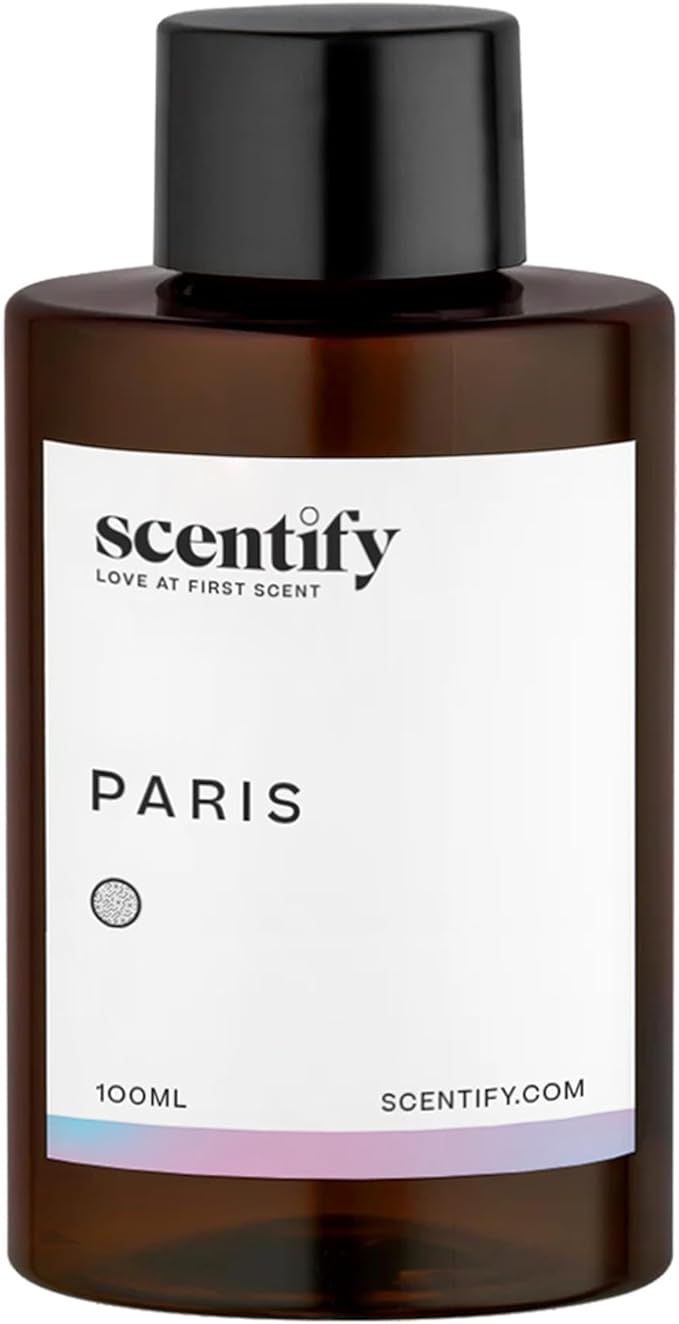Scentify Paris Aroma Oil Refill Scent for Oil Diffusers - Berry, Floral, Amber, Powdery Scents - Luxurious Relaxing Aromatherapy Diffuser Fragrance 100ml, 3.38 oz