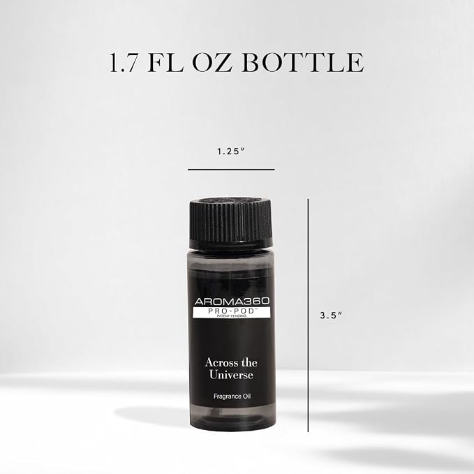 Aroma360 - Across The Universe Pro Pod Fragrance Oil Blend | Hotel Inspired Luxury Essential Oil Diffuser | Aromatherapy Scent Diffuser Oil | Eucalyptus, Citrus and Soft Florals 1.7 fl oz, 50 mL