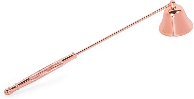 Candle Snuffer, Candlesnuffers Wick Snuffer Candle Accessory with Long Handle for Putting Out Extinguish Candle Wicks Flame Safely (Rose Gold)