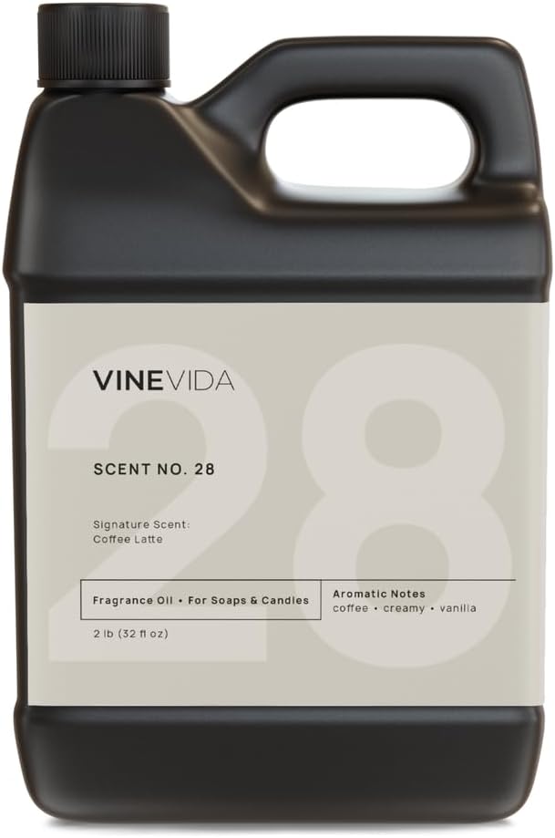 VINEVIDA [32oz] Coffee Latte Fragrance Oil for Candle Making and Soap Making - Premium Candle Scents for Soy Candles