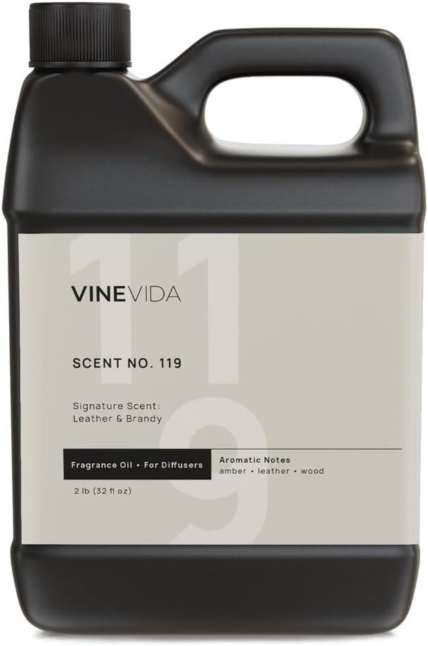 VINEVIDA [32 Oz] Inspired by: Leather & Brandy; Diffuser Oil Refill | Premium Scent Diffuser Oil for Home | Non-Toxic Fragrance