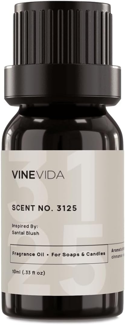 VINEVIDA Scent NO. 3125 Fragrance Oil - 10mL - Inspired by: Santal Blush Fragrance Oil for Candle Making - Made in USA Candle Scents Scents for Soap Making