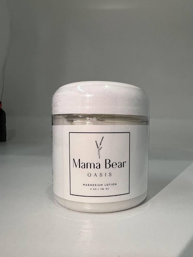 Mama Bear Oasis Lotion - Magnesium Cream - Lavender Magnesium Lotion for Foot, Hands, Legs, Toes Includes Arnica, Vitamin B6, Aloe Vera, MSM (Pack of 1)