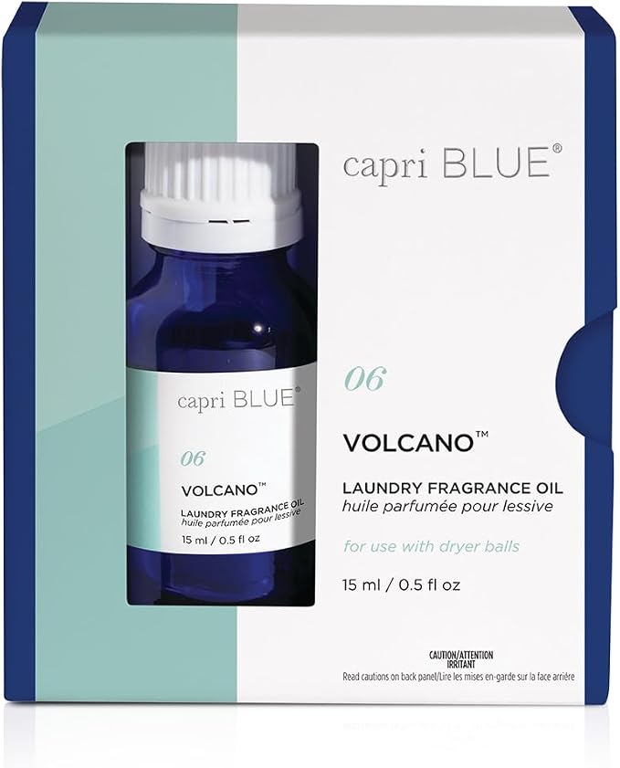 Capri Blue Volcano Laundry Fragrance Oil - Essential Oils for Wool Dryer Balls - Formulated with Grapefruit & Tangerine Essential Oils (0.5 fl oz)