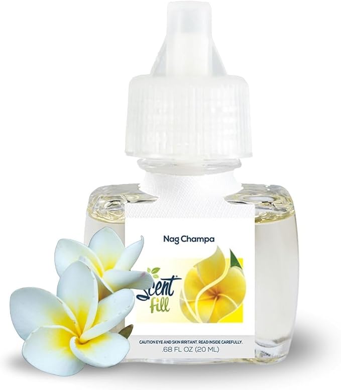 Scent Fill Nag Champa Plug in Air Freshener, Scented Oil Refills, 2 Refills + Diffuser