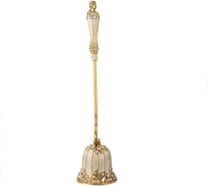 Handmade Enamel Candle Snuffer Metal Candle Extinguisher,Vintage Decorative Candle Wick Flame Extinguish Cover Tool,Candle Accessory Gift (Beige)