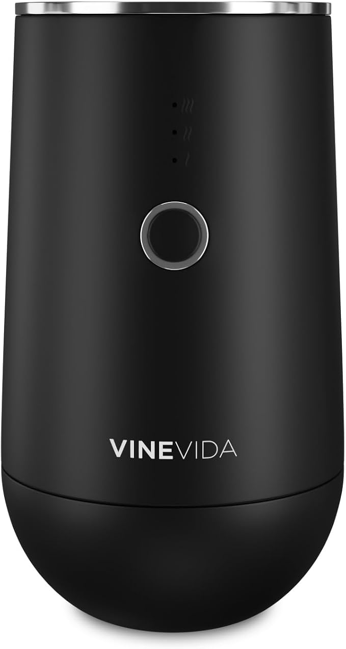 VINEVIDA Waterless Diffuser - Essential Oil Diffuser for Home - Black Scent Diffuser for Home, Battery Operated Aromatherapy Diffuser - Car, Room Fragrance Air Diffuser