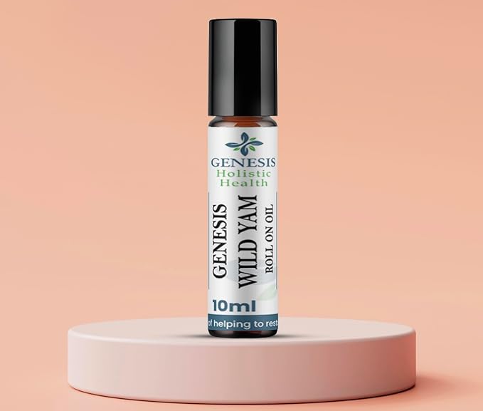 Genesis Wild Yam Root Roll On Oil for Women 10ml, Organic Wild Yam Oil with Chaste Tree & Red Clover, Vegan-Friendly & Unscented Botanical Roll-On, Fast-Absorbing, Made in USA