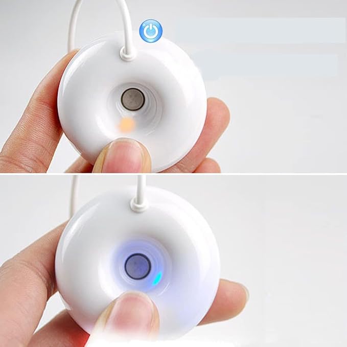 Mini USB Air Humidifier, Rechargeable Donut Shape Float Humidifier for Home Office Desk, Quiet & Portable, White