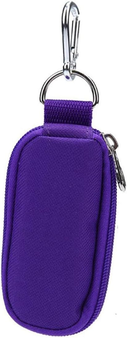Jowxsx Purple Portable Small Essential Oils Keychain Pouch Kit for 5/10/15ml Carrying Travel Bag for Oil Bottles (without bottle) Bags and Cases