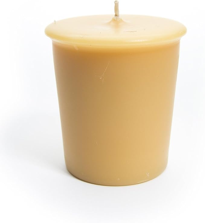 Pumpkin Souffle Soy Votive Candles - Scented with Natural Fragrance Oils - 6 Beige Natural Votive Candle Refills - Bakery & Food Collection