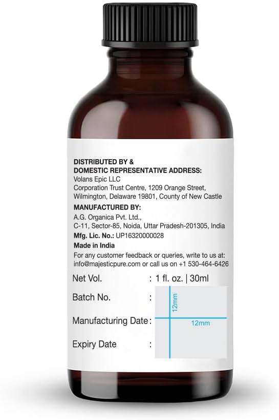 Majestic Pure Essential Oil with Glass Dropper - 100% Pure and Natural - Essential Oils for Diffuser, Aromatherapy, Soap and Candle Making, Cedarwood Essential Oil, Cedarwood Oil, 1 Fl Oz