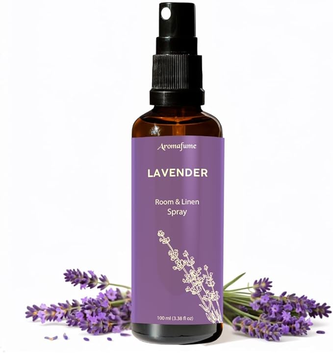 Lavender Room, Linen & Pillow Spray by Aromafume | 100ml/3.38 fl oz | with Pure Lavender Essential Oil | Aromatherapy Spray for Relaxation, Sleep & Stress Relief | Mist for Bedding, Fabrics