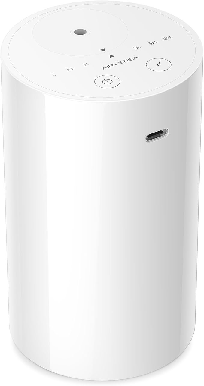 Airversa Replacement Nozzle with Flat Mirror Top, Bottom-Push Release Design, Same as AN8 (20 mL, White)