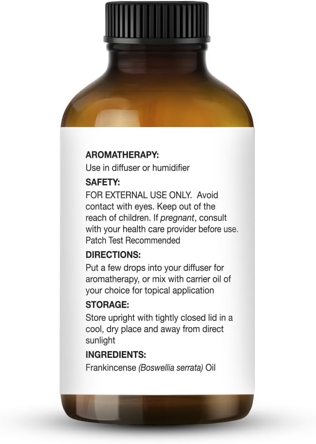 Majestic Pure Essential Oil with Glass Dropper - 100% Pure and Natural - Essential Oils for Diffuser, Aromatherapy, Soap and Candle Making, Frankincense Essential Oil, Frankincense Oil, 4 Fl Oz