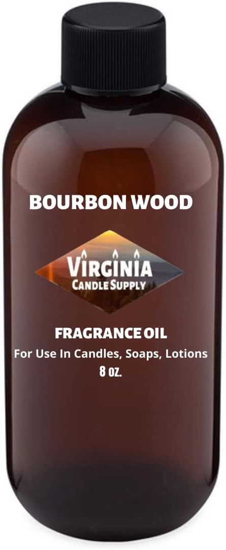 Bourbon Wood Fragrance Oil (Our Version of The Brand Name) (8 oz Bottle) for Candle and Soap Making, Tart Making, Room Sprays, Lotions, Car Fresheners, Slime, Bath Bombs, Warmers