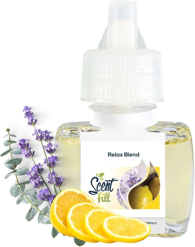 Scent Fill Relax Blend Plug in Air Freshener, Scented Oil Refills, 2 Refills + Diffuser