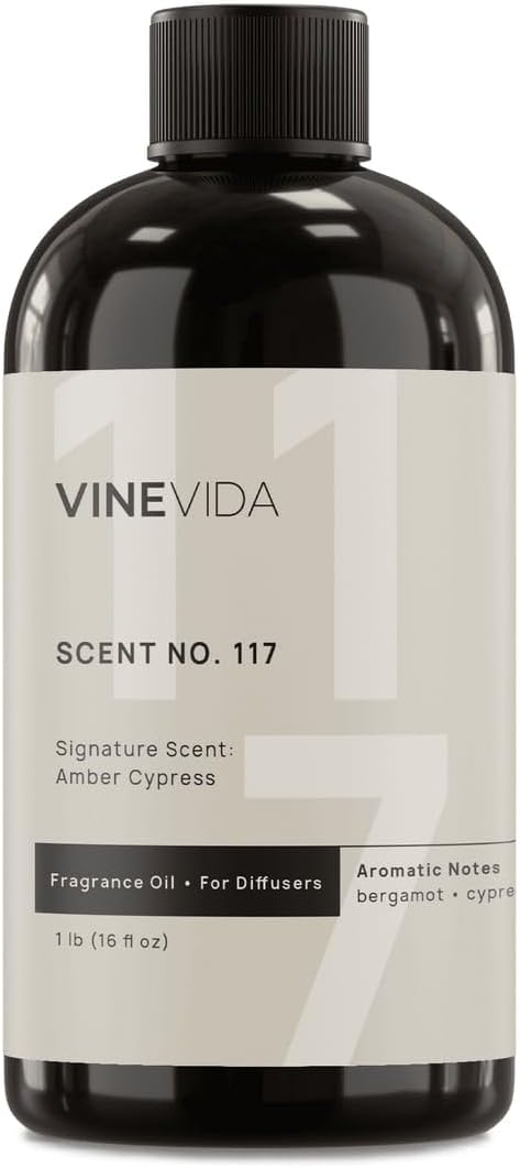 VINEVIDA [16 Oz] Inspired by: Amber Cypress; Diffuser Oil Refill | Premium Scent Diffuser Oil for Home | Non-Toxic Fragrance