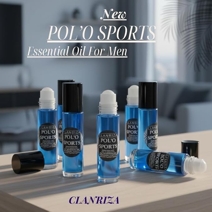 10ml Roll-On POL’O Sports Fragrance Body Oil for Men, Our Interpretation, Daily Wear Scent, Smooth Skin Application, Glass Bottle for Personal Use & Good for Gifts