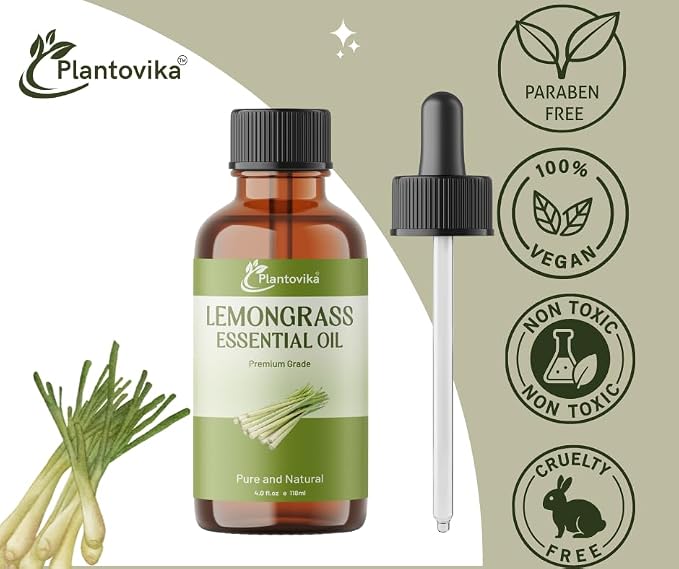 Lemongrass Essential Oil | 100% Pure and Natural | Premium Grade Essential Oil for Skin, Diffuser, Massage, DIY Candle and Soap Making (4 Fl Oz, Lemongrass)