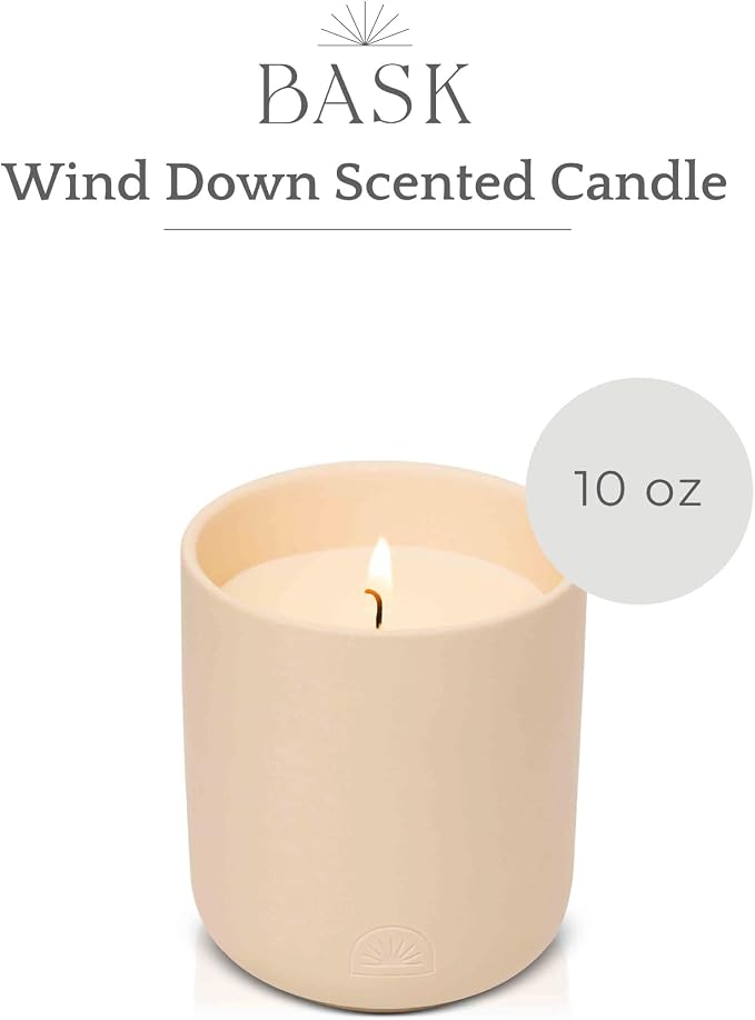 Relaxing Candles for Home by BASK - Scented Candles - Winter Candles - Gifts for Women and Men - Scent: Wind Down