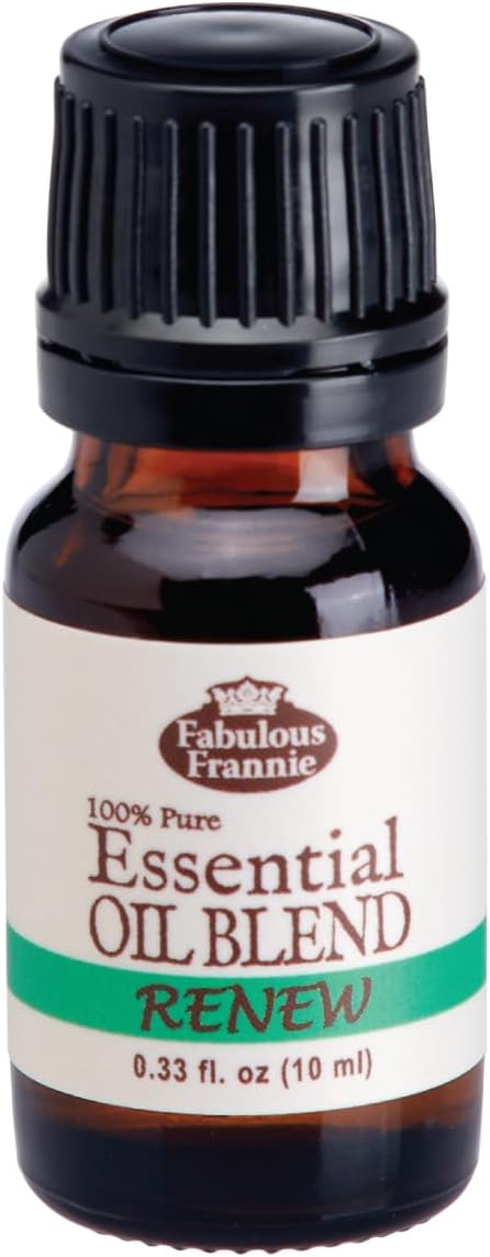Fabulous Frannie Renew Essential Oil Blend 100% Pure, Undiluted Essential Oil Blend Clove, Peppermint, Orange, Lavender, Rosemary and Eucalyptus Essential Oil 10ml